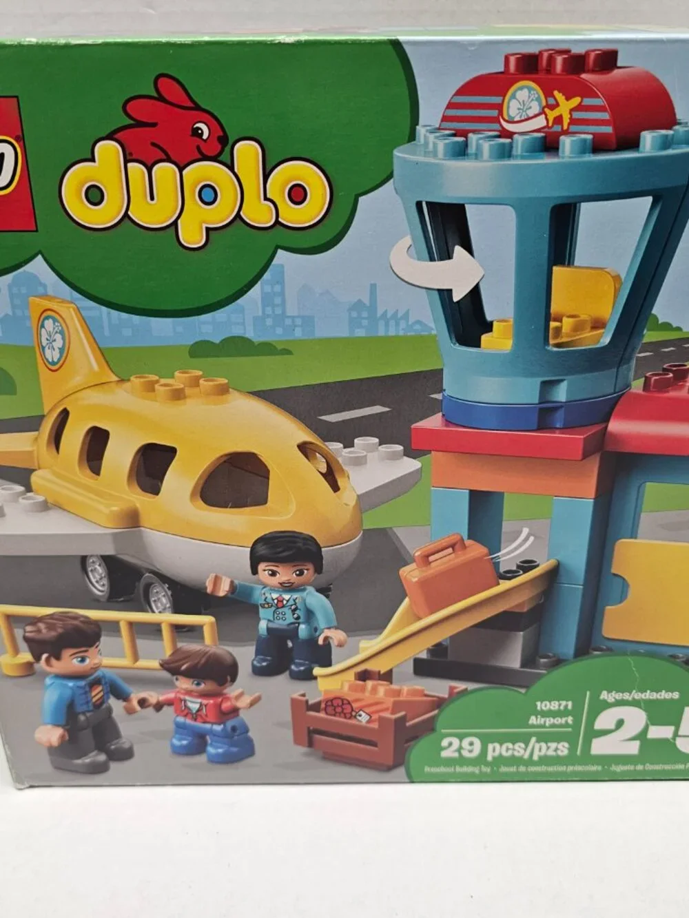 Lego Duplo Town Airport Tower Plane Pilot Luggage Boy Girl Toddler 10871 Set +